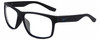 Profile View of NIKE Cruiser-MI-014 Designer Progressive Lens Prescription Rx Eyeglasses in Matte Black Unisex Rectangular Full Rim Acetate 59 mm