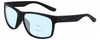Profile View of NIKE Cruiser-MI-014 Designer Progressive Lens Blue Light Blocking Eyeglasses in Matte Black Unisex Rectangular Full Rim Acetate 59 mm