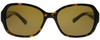 Front View of Kate Spade AKIRA Womens Sunglasses in Brown Tortoise Havana/Polarized Amber 54mm