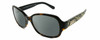 Profile View of Kate Spade AKIRA Designer Polarized Reading Sunglasses with Custom Cut Powered Smoke Grey Lenses in Gloss Brown Tortoise Havana Black Beige Gold Ladies Square Full Rim Acetate 54 mm