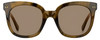 Front View of Kate Spade ATALIA Cat Eye Designer Sunglasses in Brown Havana Crystal/Amber 52mm