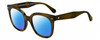 Profile View of Kate Spade ATALIA Designer Polarized Sunglasses with Custom Cut Blue Mirror Lenses in Gloss Brown Havana Crystal Ladies Cat Eye Full Rim Acetate 52 mm