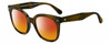 Profile View of Kate Spade ATALIA Designer Polarized Sunglasses with Custom Cut Red Mirror Lenses in Gloss Brown Havana Crystal Ladies Cat Eye Full Rim Acetate 52 mm