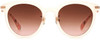 Front View of Kate Spade KEESEY Cat Eye Sunglasses Blush Crystal Rose Gold/Pink Gradient 53 mm