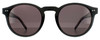 Front View of Tommy Hilfiger TH 1795/S Unisex Round Sunglasses in Black Silver/Smoke Grey 50mm
