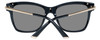 Close Up View of Chopard SCH272S Cat Eye Sunglasses Black Gold Silver Gemstone Accents/Grey 51 mm