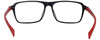 Top View of Chopard VCH310 Designer Reading Eye Glasses with Custom Cut Powered Lenses in Gloss Black Gold Grey Unisex Rectangular Full Rim Acetate 52 mm