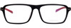 Front View of Chopard VCH310 Designer Progressive Lens Prescription Rx Eyeglasses in Gloss Black Gold Grey Unisex Rectangular Full Rim Acetate 52 mm