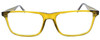 Front View of John Varvatos V374 Designer Progressive Lens Prescription Rx Eyeglasses in Olive Green Crystal Brown Tortoise Havana Fade Unisex Rectangular Full Rim Acetate 55 mm