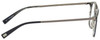 Side View of John Varvatos V378 Unisex Pantho Reading Glasses in Navy Blue Grey Gunmetal 49mm