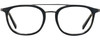 Front View of John Varvatos V378 Designer Progressive Lens Prescription Rx Eyeglasses in Gloss Black Brown Tortoise Havana 2-Tone Gunmetal Unisex Panthos Full Rim Acetate 49 mm