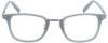 Front View of John Varvatos V405 Designer Bi-Focal Prescription Rx Eyeglasses in Gloss Sky Blue Gunmetal Unisex Panthos Full Rim Acetate 48 mm