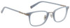Profile View of John Varvatos V405 Designer Blue Light Blocking Eyeglasses in Gloss Sky Blue Gunmetal Unisex Panthos Full Rim Acetate 48 mm