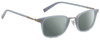 Profile View of John Varvatos V405 Designer Polarized Sunglasses with Custom Cut Smoke Grey Lenses in Gloss Sky Blue Gunmetal Unisex Panthos Full Rim Acetate 48 mm