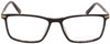 Front View of John Varvatos V408 Designer Bi-Focal Prescription Rx Eyeglasses in Gloss Brown Beige Demi Tortoise Havana Black Unisex Rectangular Full Rim Acetate 58 mm