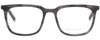 Front View of John Varvatos V411 Designer Single Vision Prescription Rx Eyeglasses in Gloss Grey Blue Marble Silver Unisex Square Full Rim Acetate 51 mm