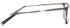 Side View of John Varvatos V411 Designer Progressive Lens Blue Light Blocking Eyeglasses in Gloss Grey Blue Marble Silver Unisex Square Full Rim Acetate 51 mm