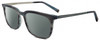 Profile View of John Varvatos V411 Designer Polarized Sunglasses with Custom Cut Smoke Grey Lenses in Gloss Grey Blue Marble Silver Unisex Square Full Rim Acetate 51 mm