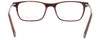 Top View of John Varvatos V412 Designer Reading Eye Glasses with Custom Cut Powered Lenses in Gloss Dark Brown Auburn Marble Silver Unisex Rectangular Full Rim Acetate 54 mm