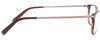 Side View of John Varvatos V412 Designer Progressive Lens Blue Light Blocking Eyeglasses in Gloss Dark Brown Auburn Marble Silver Unisex Rectangular Full Rim Acetate 54 mm