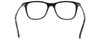 Top View of John Varvatos V418 Designer Bi-Focal Prescription Rx Eyeglasses in Gloss Black Gunmetal Skull Accents Clear Unisex Panthos Full Rim Acetate 52 mm