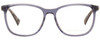 Front View of John Varvatos V419 Unisex Reading Glasses Blue Crystal Gunmetal Skull Black 54mm