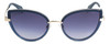 Front View of Police SPLC25 Women's Cat Eye Sunglasses Navy Glitter Silver/Blue Gradient 55 mm