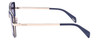 Side View of Police SPLC25 Women's Cat Eye Sunglasses Navy Glitter Silver/Blue Gradient 55 mm