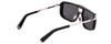 Front View of Philipp Plein SPP008M-0700 Mens Aviator Designer Sunglass Black Silver/Grey 99mm