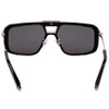 Top View of Philipp Plein SPP008M-0700 Mens Aviator Designer Sunglass Black Silver/Grey 99mm