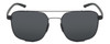Front View of Porsche Design P8922-A Mens Aviator Designer Sunglasses in Shiny Black/Grey 59mm