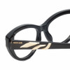 Close Up View of Roberto Cavalli VRC024V-700Y Cat Eye Designer Reading Glasses Black & White 53mm