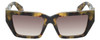 Front View of Roberto Cavalli SRC016M-0AGG Womens Sunglasses in Brown Green Tortoise/Pink 55mm