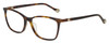 Profile View of Yalea VYA020-0752 Women's Reading Glasses Amber Brown Tortoise Havana Gold 54 mm