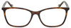 Front View of Yalea VYA020-0752 Women's Reading Glasses Amber Brown Tortoise Havana Gold 54 mm