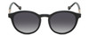 Front View of Yalea SYA032-700Y Unisex Round Designer Sunglasses Black Gold/Grey Gradient 51mm