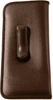 Image 1 of Wholesale Bulk Lot Calabria Soft Slip-In Glasses Case w/Pocket Belt Metal Clip Brown for Men/Women Syn. Leather Felt Lining 6.5"x3"