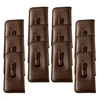 Image 5 of Wholesale Bulk Lot Calabria Soft Slip-In Glasses Case w/Pocket Belt Metal Clip Brown for Men/Women Syn. Leather Felt Lining 6.5"x3"