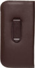Image 1 of Wholesale Bulk Lot of Mens Soft Slip-in Eyeglass Case w/Plastic Clip Medium Syn.Leather Brown 6"x 3.25