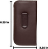 Image 3 of Wholesale Bulk Lot of Mens Soft Slip-in Eyeglass Case w/Plastic Clip Medium Syn.Leather Brown 6"x 3.25