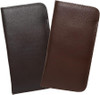 Image 7 of Wholesale Bulk Lot of Calabria Soft PU Leather Felt Case w/Plastic Pocket Clip Brown Men Women Slim Eyeglass Pouch Slip-In Sunglass