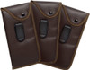 Image 7 of Wholesale Bulk Lot Calabria Snap Button Flap Eyeglass Case PU Leather w/Plastic Pocket Clip Brown Vertical Pouch Sunglasses Holder