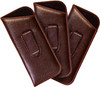 Image 4 of Wholesale Bulk Lot Calabria Slip-In Case w/Plastic Pocket Clip Faux Leather Felt Brown Men Women Eyeglass Pouch Sunglasses Holder