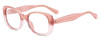 Profile View of Kate Spade CITIANI/G/S 35J Designer Reading Eye Glasses with Custom Cut Powered Lenses in Blush Pink Crystal Ladies Butterfly Full Rim Acetate 53 mm