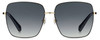 Front View of Kate Spade FENTON/G/S 807 Womens Sunglasses Silver Black/Grey Blue Gradient 60mm