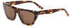 Profile View of SITO SHADES Sweet Harmony Unisex Cat Eye Sunglasses in Maple Tortoise/Brown 65mm