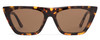 Front View of SITO SHADES Sweet Harmony Unisex Cat Eye Sunglasses in Maple Tortoise/Brown 65mm