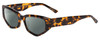 Profile View of SITO SHADES Diamond Designer Polarized Reading Sunglasses with Custom Cut Powered Smoke Grey Lenses in Honey Tortoise Havana Brown Unisex Rectangular Full Rim Acetate 55 mm