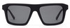 Front View of SITO SHADES Gt Unisex Square Designer Sunglasses Black/Polarized Iron Grey 54 mm