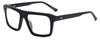 Profile View of SITO SHADES Gt Designer Blue Light Blocking Eyeglasses in Matte Black Unisex Square Full Rim Acetate 54 mm